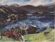 Lovis Corinth Walchensee, Landscape with cattle Spain oil painting artist